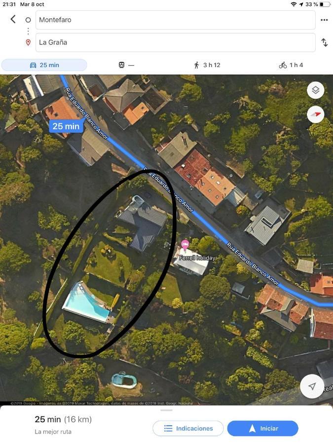 Apartamento Con Piscina Y Excelentes Vistas Ferrol Kültér fotó
